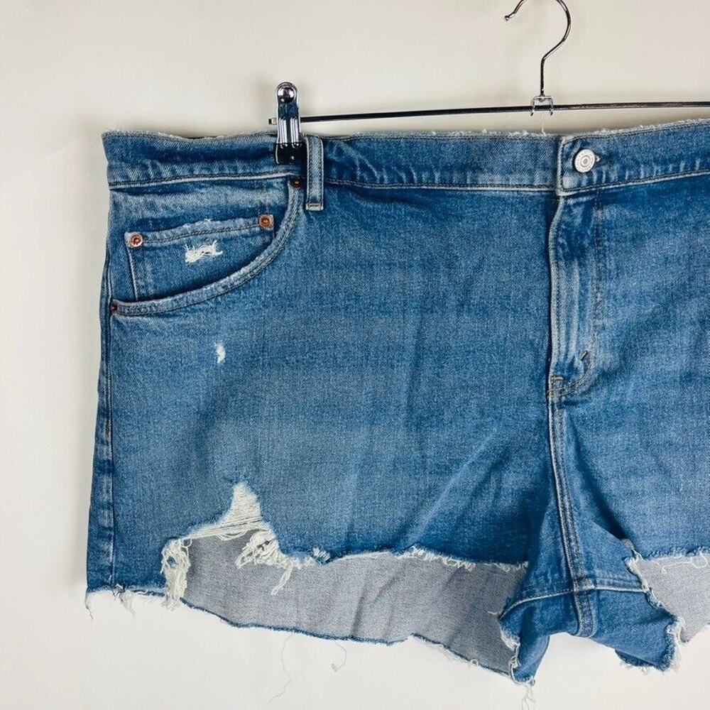 New Abercrombie & Fitch Womans Sz 37 24 Plus Shorts Mid Rise Distressed Mom NWT - Picture 4 of 10